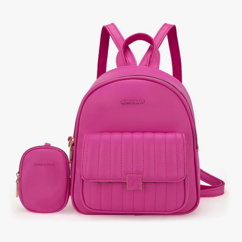 Montana West Mini Casual Backpack With Coin Pouch.